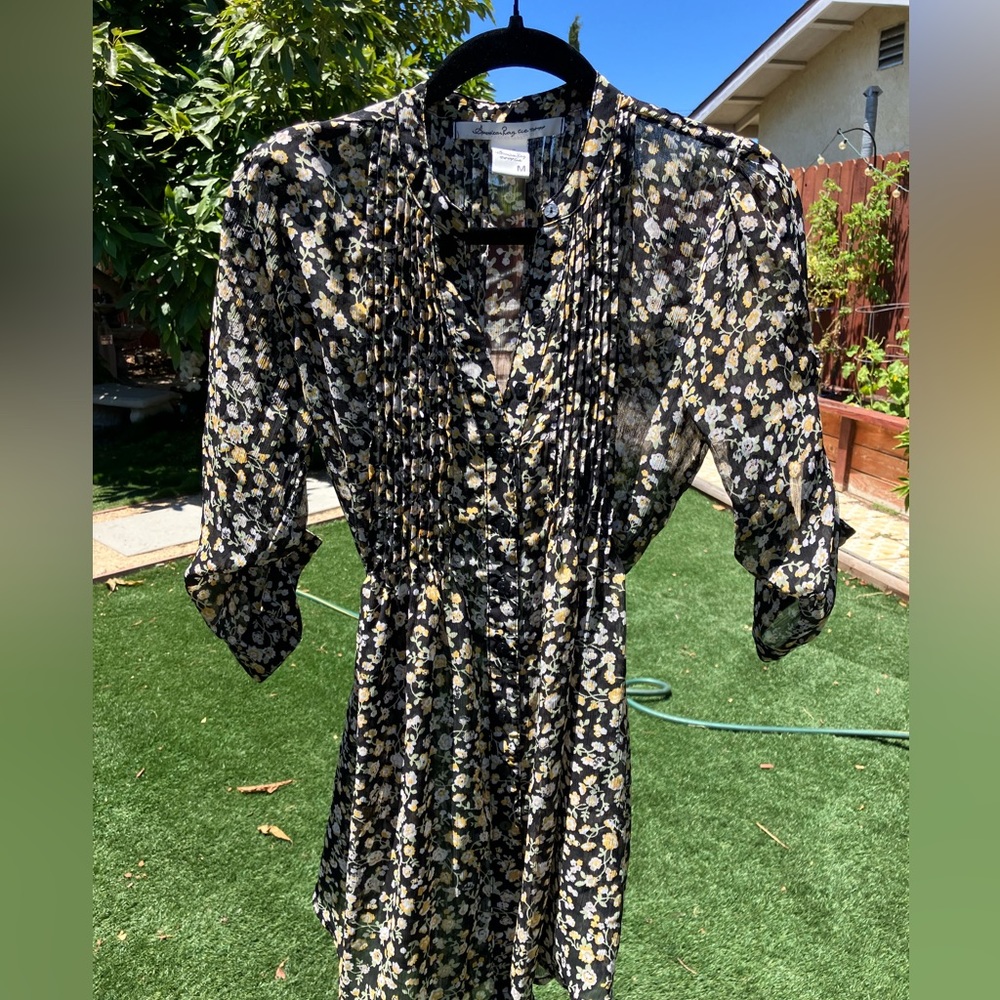 American Rag Sheer Floral Top